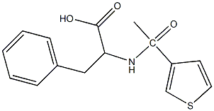 3-phenyl-2-[1-(thiophen-3-yl)acetamido]propanoic acid Structure