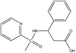 3-phenyl-3-[1-(pyridin-2-yl)acetamido]propanoic acid Struktur