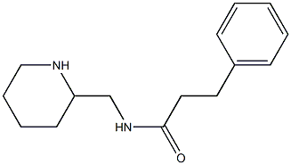 3-phenyl-N-(piperidin-2-ylmethyl)propanamide Struktur