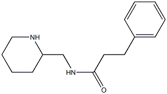 3-phenyl-N-(piperidin-2-ylmethyl)propanamide 结构式