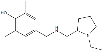 4-({[(1-ethylpyrrolidin-2-yl)methyl]amino}methyl)-2,6-dimethylphenol Structure