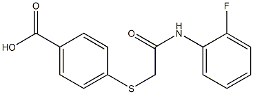 4-({[(2-fluorophenyl)carbamoyl]methyl}sulfanyl)benzoic acid,,结构式