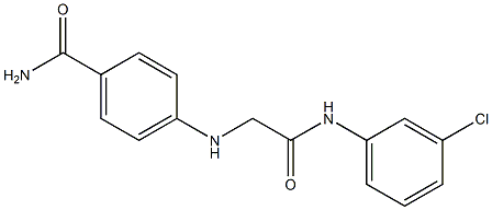 4-({[(3-chlorophenyl)carbamoyl]methyl}amino)benzamide,,结构式