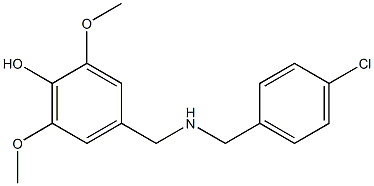 4-({[(4-chlorophenyl)methyl]amino}methyl)-2,6-dimethoxyphenol 结构式