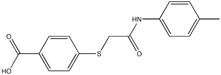 4-({[(4-methylphenyl)carbamoyl]methyl}sulfanyl)benzoic acid,,结构式