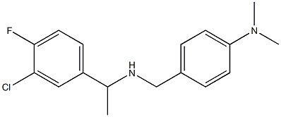 4-({[1-(3-chloro-4-fluorophenyl)ethyl]amino}methyl)-N,N-dimethylaniline 结构式