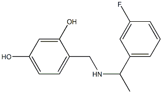 4-({[1-(3-fluorophenyl)ethyl]amino}methyl)benzene-1,3-diol Structure