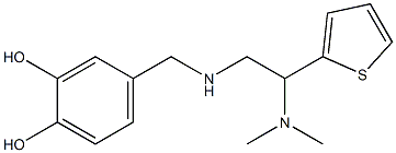 4-({[2-(dimethylamino)-2-(thiophen-2-yl)ethyl]amino}methyl)benzene-1,2-diol Structure
