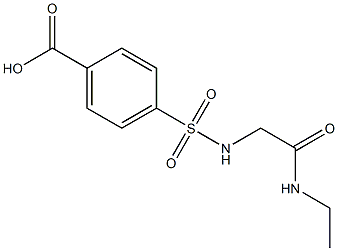 4-({[2-(ethylamino)-2-oxoethyl]amino}sulfonyl)benzoic acid,,结构式