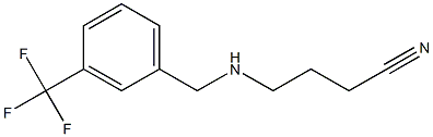 4-({[3-(trifluoromethyl)phenyl]methyl}amino)butanenitrile,,结构式