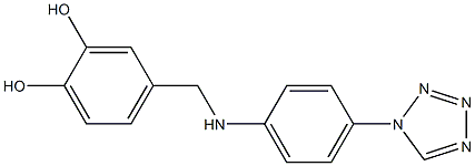 4-({[4-(1H-1,2,3,4-tetrazol-1-yl)phenyl]amino}methyl)benzene-1,2-diol Struktur