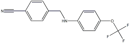 4-({[4-(trifluoromethoxy)phenyl]amino}methyl)benzonitrile 结构式