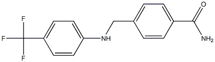 4-({[4-(trifluoromethyl)phenyl]amino}methyl)benzamide Struktur