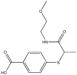 4-({1-[(2-methoxyethyl)carbamoyl]ethyl}sulfanyl)benzoic acid|