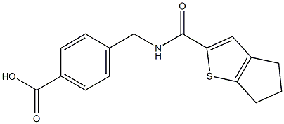 4-({4H,5H,6H-cyclopenta[b]thiophen-2-ylformamido}methyl)benzoic acid 化学構造式