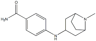 4-({8-methyl-8-azabicyclo[3.2.1]octan-3-yl}amino)benzamide Struktur