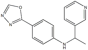 4-(1,3,4-oxadiazol-2-yl)-N-[1-(pyridin-3-yl)ethyl]aniline Structure