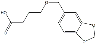 4-(1,3-benzodioxol-5-ylmethoxy)butanoic acid 化学構造式