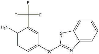 4-(1,3-benzothiazol-2-ylsulfanyl)-2-(trifluoromethyl)aniline,,结构式