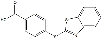4-(1,3-benzothiazol-2-ylsulfanyl)benzoic acid 化学構造式