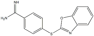 4-(1,3-benzoxazol-2-ylsulfanyl)benzene-1-carboximidamide,,结构式