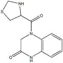 4-(1,3-thiazolidin-4-ylcarbonyl)-1,2,3,4-tetrahydroquinoxalin-2-one 结构式