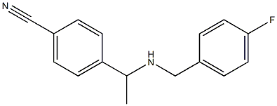 4-(1-{[(4-fluorophenyl)methyl]amino}ethyl)benzonitrile Struktur