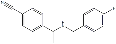 4-(1-{[(4-fluorophenyl)methyl]amino}ethyl)benzonitrile Structure