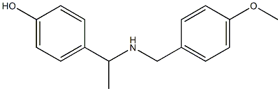 4-(1-{[(4-methoxyphenyl)methyl]amino}ethyl)phenol Struktur