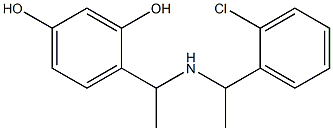 4-(1-{[1-(2-chlorophenyl)ethyl]amino}ethyl)benzene-1,3-diol 结构式