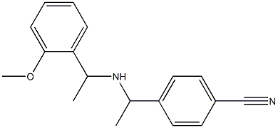 4-(1-{[1-(2-methoxyphenyl)ethyl]amino}ethyl)benzonitrile Structure