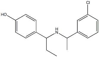 4-(1-{[1-(3-chlorophenyl)ethyl]amino}propyl)phenol Struktur