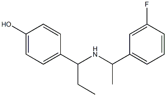 4-(1-{[1-(3-fluorophenyl)ethyl]amino}propyl)phenol 结构式