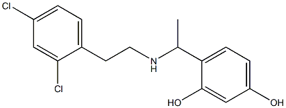 4-(1-{[2-(2,4-dichlorophenyl)ethyl]amino}ethyl)benzene-1,3-diol Struktur