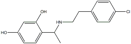 4-(1-{[2-(4-chlorophenyl)ethyl]amino}ethyl)benzene-1,3-diol Struktur