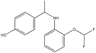 4-(1-{[2-(difluoromethoxy)phenyl]amino}ethyl)phenol Struktur