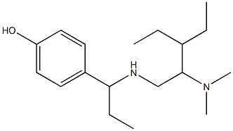 4-(1-{[2-(dimethylamino)-3-ethylpentyl]amino}propyl)phenol 结构式
