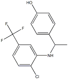 4-(1-{[2-chloro-5-(trifluoromethyl)phenyl]amino}ethyl)phenol,,结构式