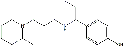 4-(1-{[3-(2-methylpiperidin-1-yl)propyl]amino}propyl)phenol Structure