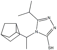 4-(1-{bicyclo[2.2.1]heptan-2-yl}ethyl)-5-(propan-2-yl)-4H-1,2,4-triazole-3-thiol Structure