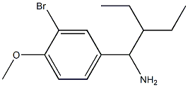 4-(1-amino-2-ethylbutyl)-2-bromo-1-methoxybenzene 结构式