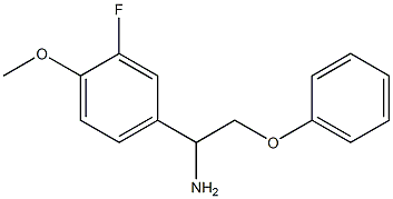 4-(1-amino-2-phenoxyethyl)-2-fluoro-1-methoxybenzene 化学構造式
