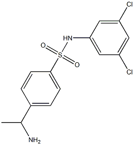 4-(1-aminoethyl)-N-(3,5-dichlorophenyl)benzene-1-sulfonamide 结构式