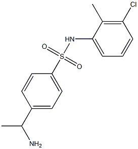 4-(1-aminoethyl)-N-(3-chloro-2-methylphenyl)benzene-1-sulfonamide,,结构式