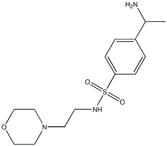 4-(1-aminoethyl)-N-[2-(morpholin-4-yl)ethyl]benzene-1-sulfonamide,,结构式