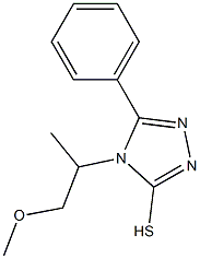 4-(1-methoxypropan-2-yl)-5-phenyl-4H-1,2,4-triazole-3-thiol,,结构式