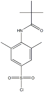 4-(2,2-dimethylpropanamido)-3,5-dimethylbenzene-1-sulfonyl chloride Structure