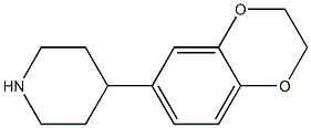 4-(2,3-dihydro-1,4-benzodioxin-6-yl)piperidine,,结构式