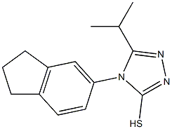 4-(2,3-dihydro-1H-inden-5-yl)-5-(propan-2-yl)-4H-1,2,4-triazole-3-thiol,,结构式