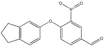 4-(2,3-dihydro-1H-inden-5-yloxy)-3-nitrobenzaldehyde Structure